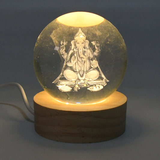 GloGanesh – Crystal Ball Lamp for Divine Decor
