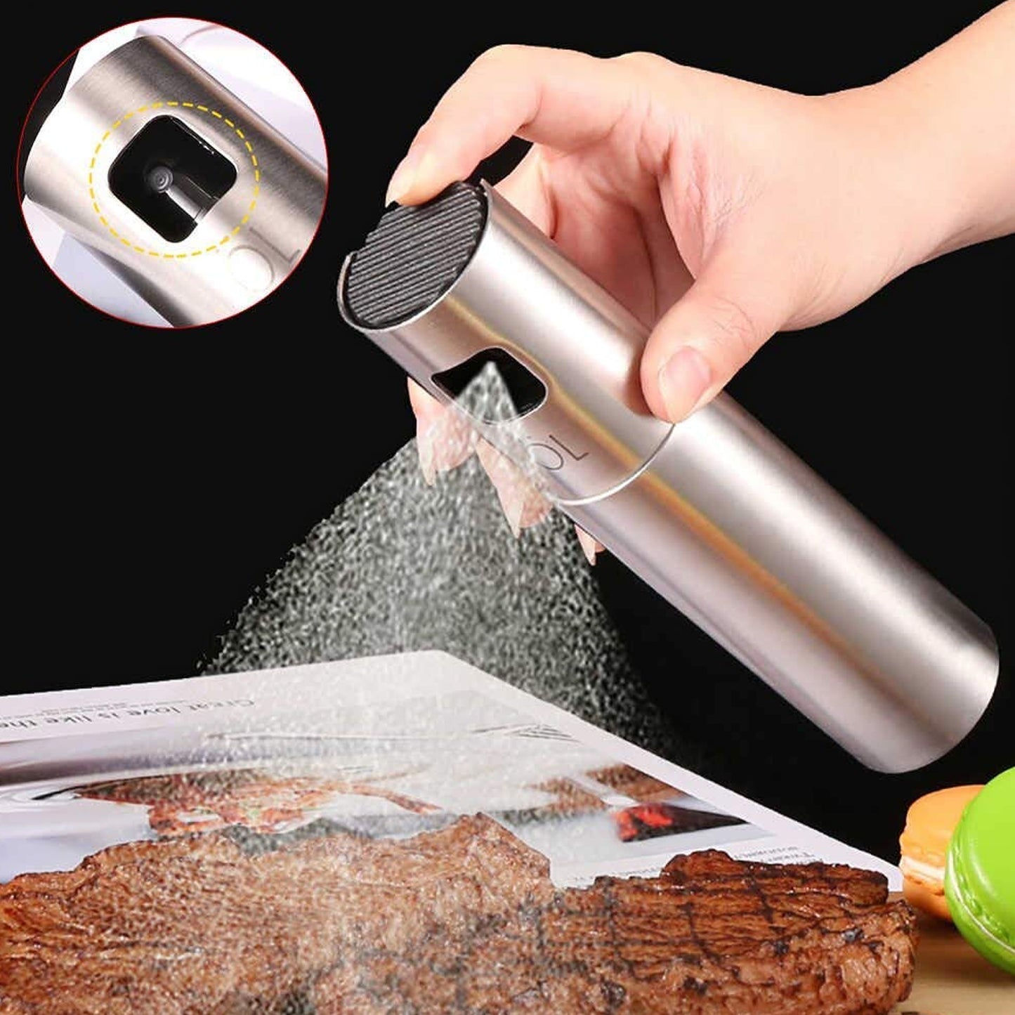 MistMate – Stainless Steel Glass Oil Spray (100ml)