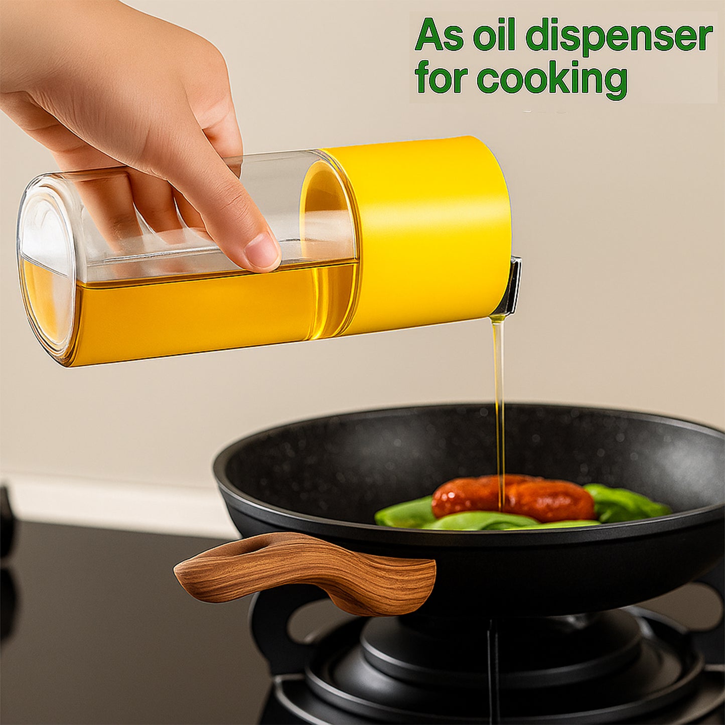SmartPour – 500ml One-Touch Oil Dispenser Bottle.