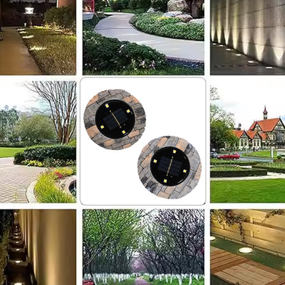  SolarGlow Slate – Heavy Duty Outdoor Disk Lights