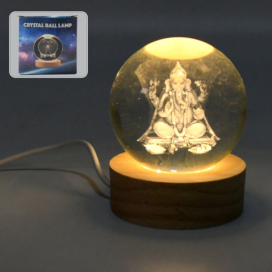 GloGanesh – Crystal Ball Lamp for Divine Decor