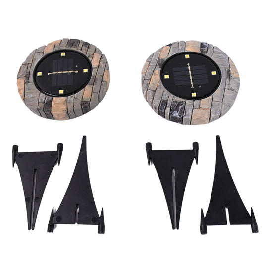  SolarGlow Slate – Heavy Duty Outdoor Disk Lights