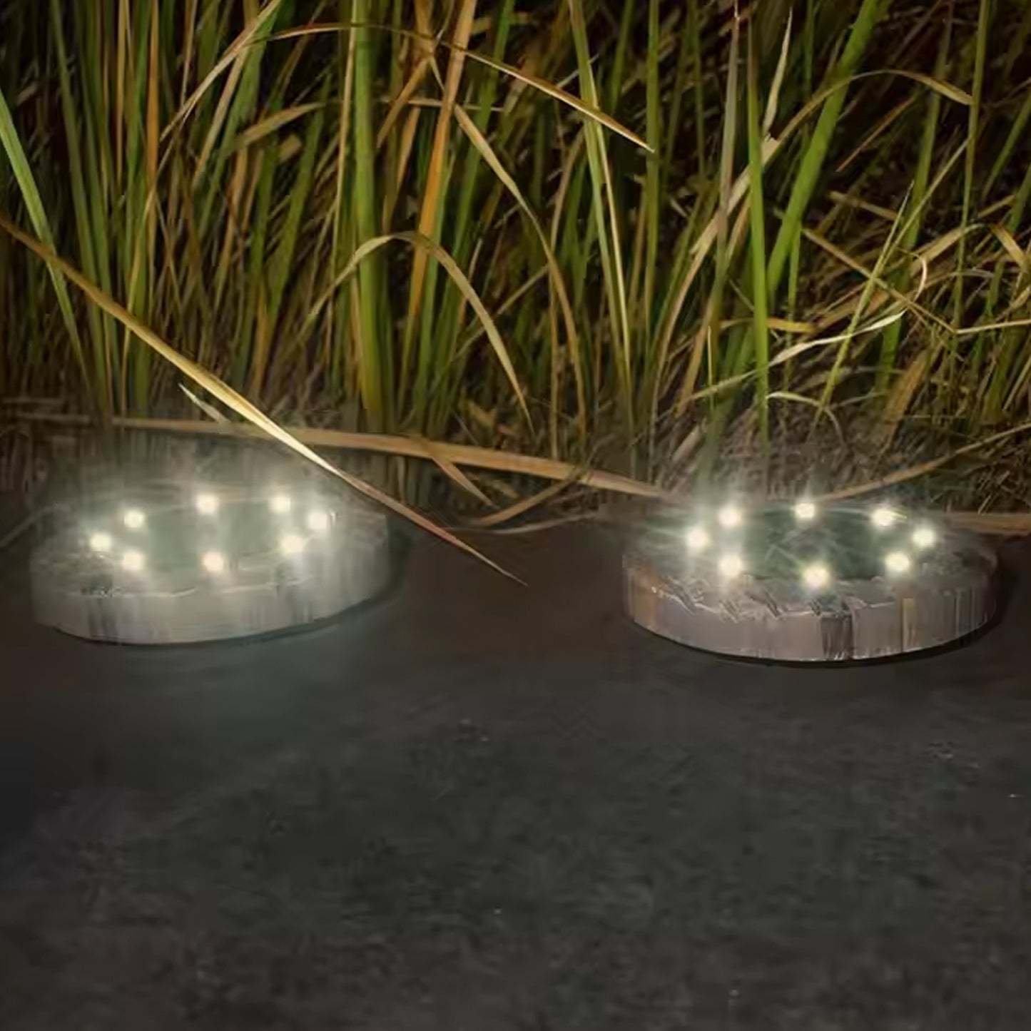  SolarGlow Slate – Heavy Duty Outdoor Disk Lights
