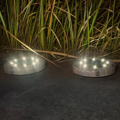  SolarGlow Slate – Heavy Duty Outdoor Disk Lights